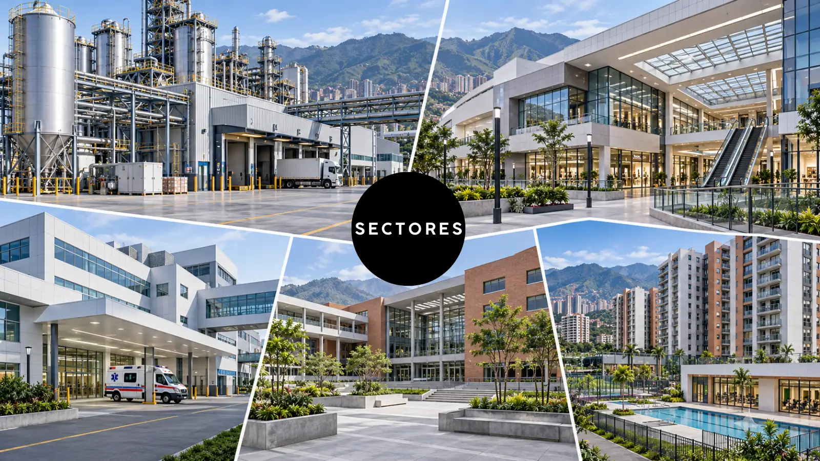 Composición de entornos de los distintos sectores de infraestructura.